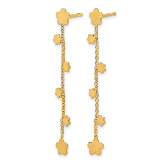 Herco 14K Gold Earrings Flowers
