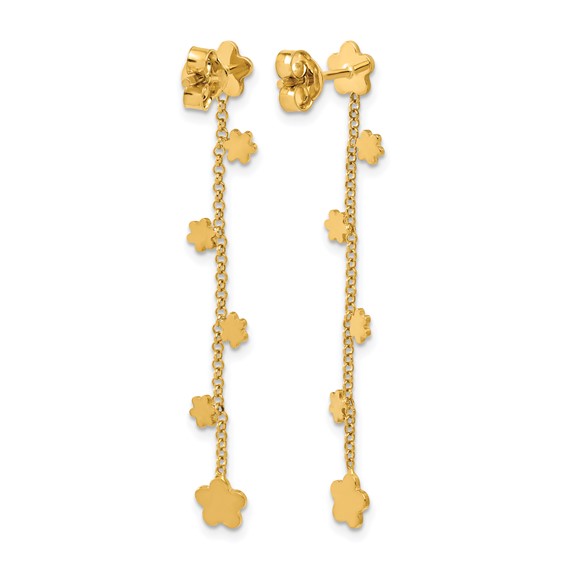 Herco 14K Gold Earrings Flowers