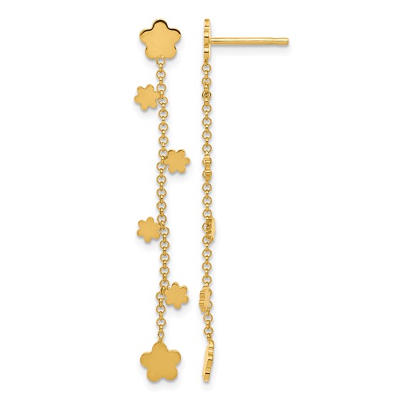 Herco 14K Gold Earrings Flowers