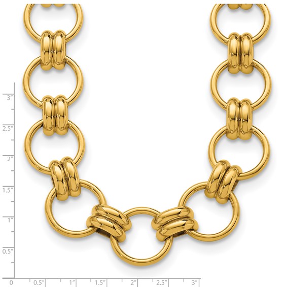 HERCO Gold Shiny Large Link Necklaces