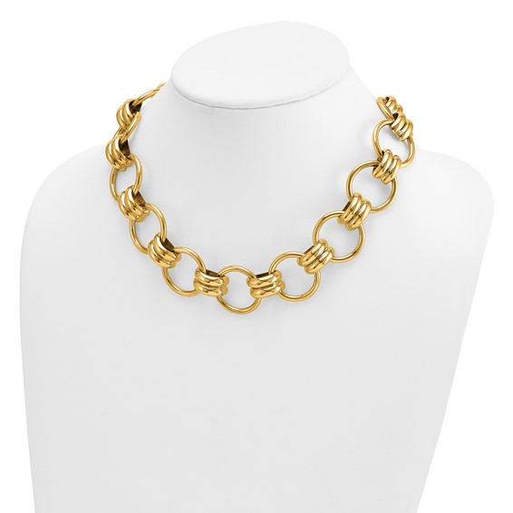 HERCO Gold Shiny Large Link Necklaces