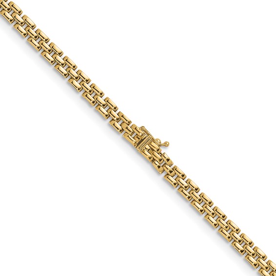 HERCO Gold 3 Row 4.8mm Pantera Necklaces
