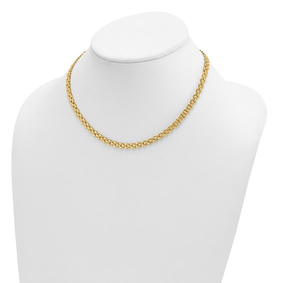HERCO Gold 3 Row 4.8mm Pantera Necklaces