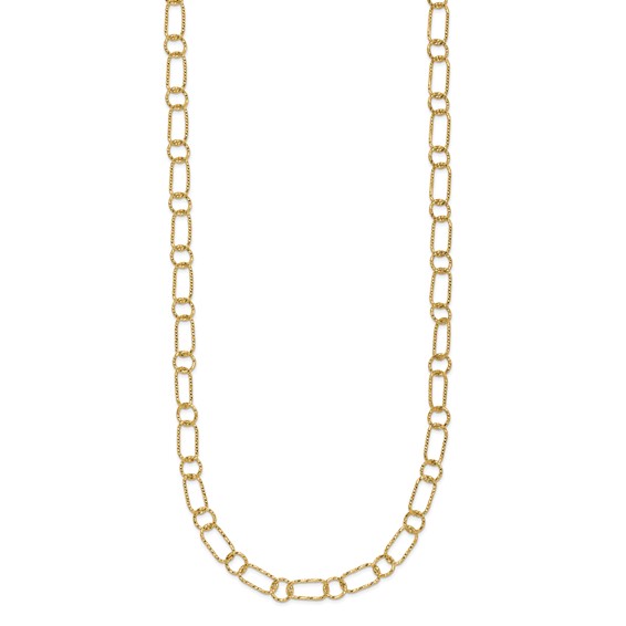 HERCO Gold Twisted Circle & Oval Link Necklaces