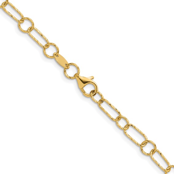 HERCO Gold Twisted Circle & Oval Link Necklaces