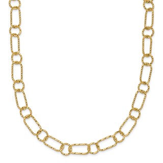 HERCO Gold Twisted Circle & Oval Link Necklaces