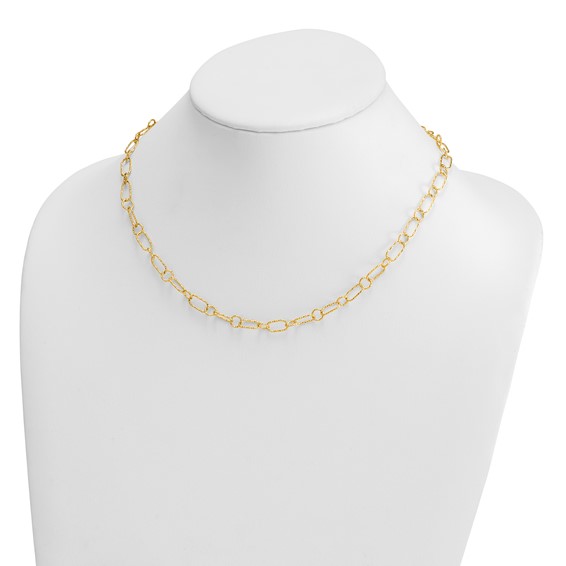 HERCO Gold Twisted Circle & Oval Link Necklaces