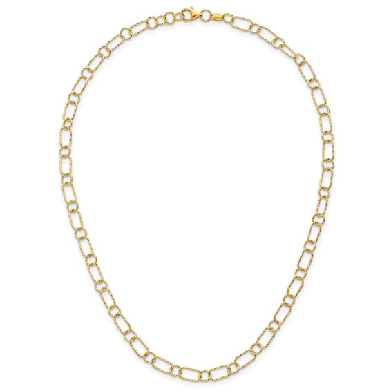 HERCO Gold Twisted Circle & Oval Link Necklaces