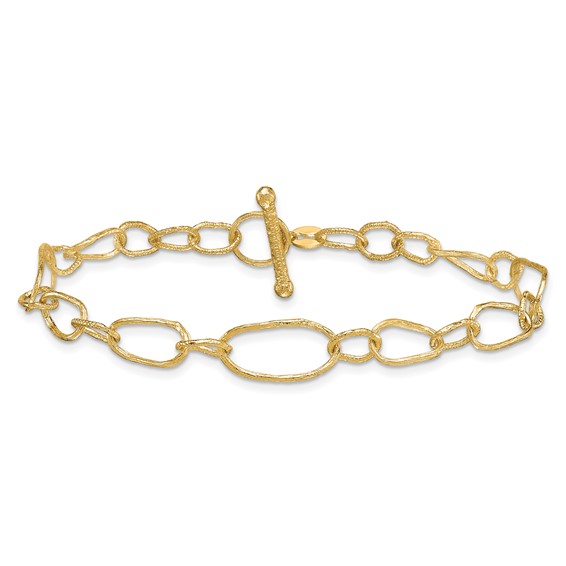 HERCO Gold Textured Link Bracelets