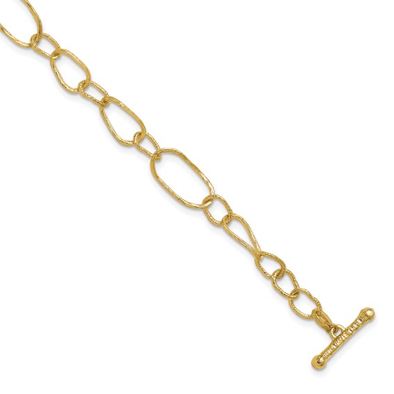 HERCO Gold Textured Link Bracelets