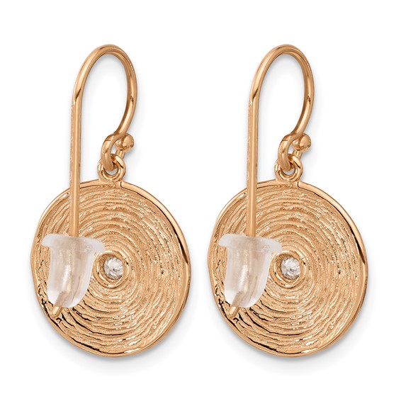 HERCO Gold Diamond Swirl Circle Dangle Earrings