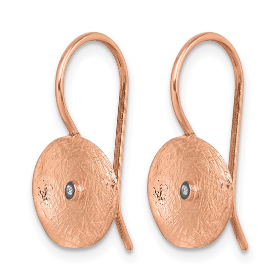 HERCO Gold Diamond Textured Circle Dangle Earrings