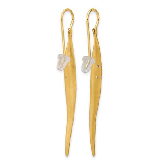 HERCO Gold Long Leaf Earrings
