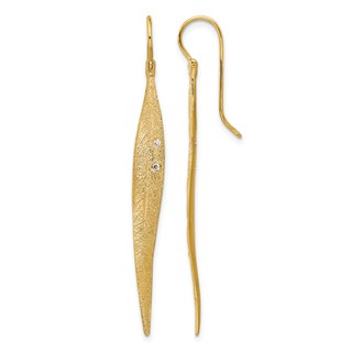HERCO Gold Long Leaf Earrings
