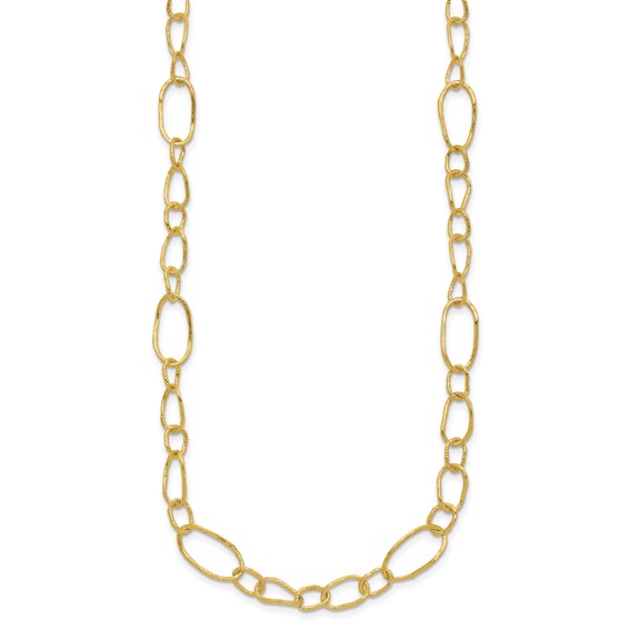 HERCO Gold Textured Link Necklaces