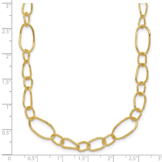 HERCO Gold Textured Link Necklaces