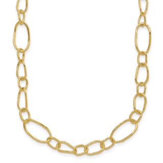 HERCO Gold Textured Link Necklaces