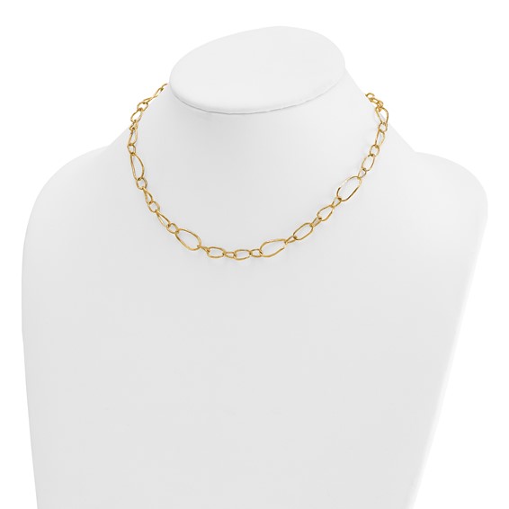HERCO Gold Textured Link Necklaces