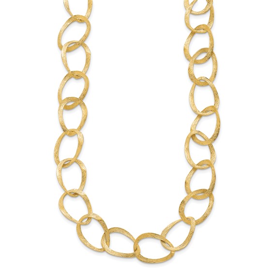 HERCO Gold Textured Link Necklaces
