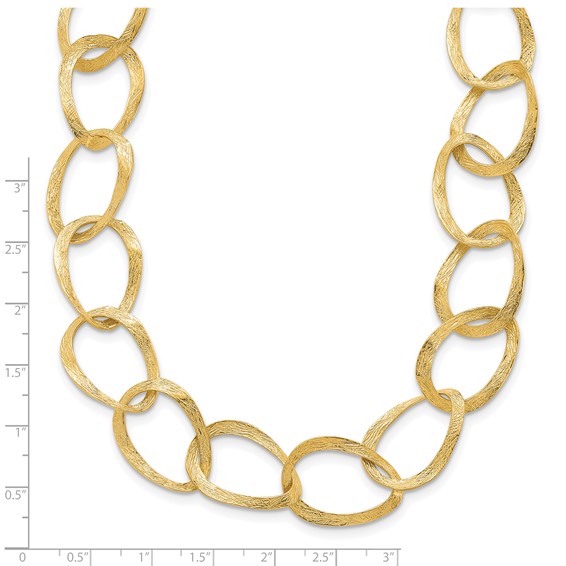 HERCO Gold Textured Link Necklaces
