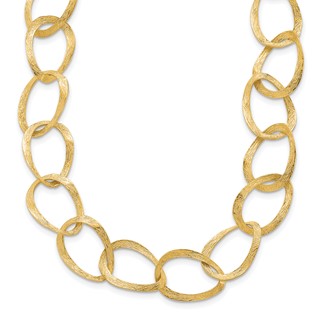 HERCO Gold Textured Link Necklaces