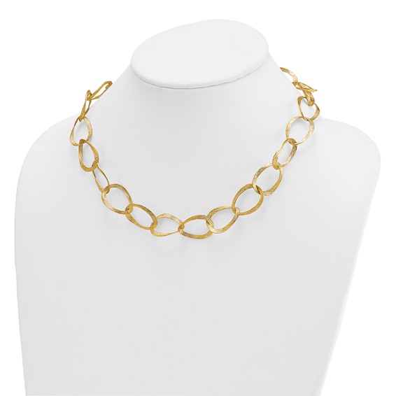 HERCO Gold Textured Link Necklaces