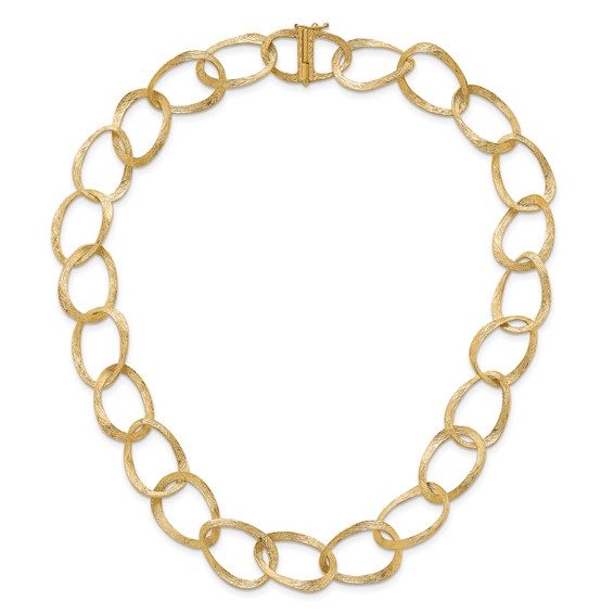 HERCO Gold Textured Link Necklaces