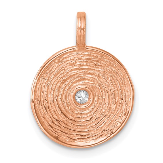 HERCO Gold Diamond Textured Circle Pendants