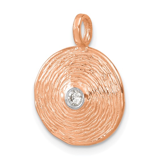 HERCO Gold Diamond Textured Circle Pendants