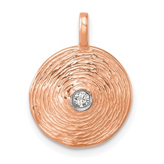 HERCO Gold Diamond Textured Circle Pendants