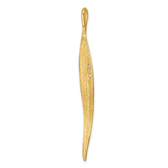 HERCO Gold Long Leaf Pendants