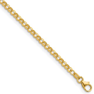 Herco 14K Polished 3.3mm Solid Rolo 22 Inch Chain