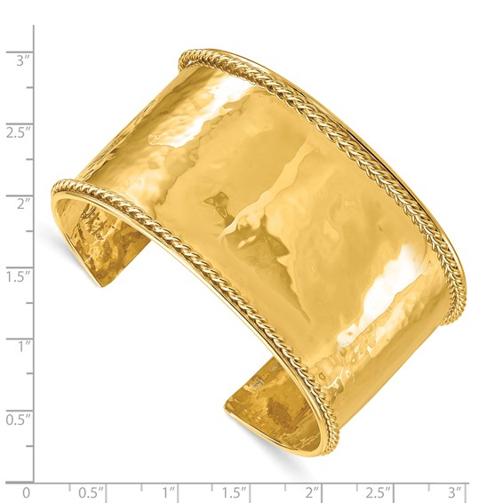 HERCO Gold Hammered Cuff Bracelets