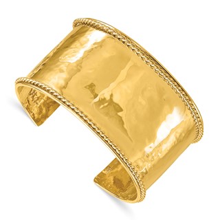 HERCO Gold Hammered Cuff Bracelets