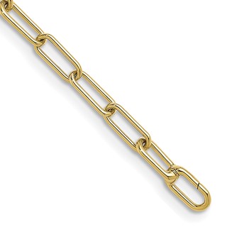 Herco 14K Polished 6.2mm Solid Paperclip Link 8 Inch Chain Bracelet