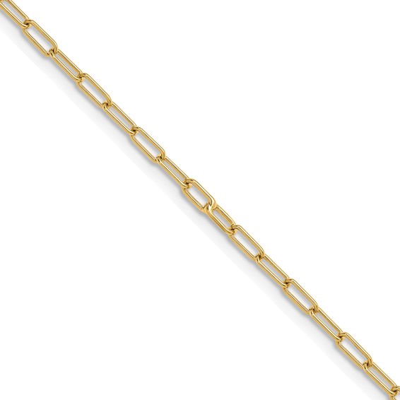 Herco 18K Polished 5mm Solid Paperclip Link 24 inch Necklace