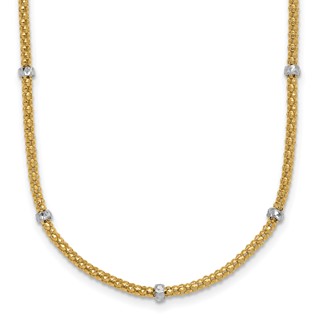 HERCO Gold Beaded Popcorn Chain Necklaces