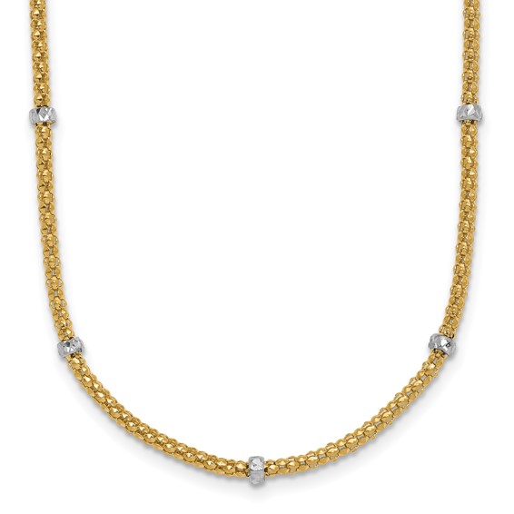 HERCO Gold Beaded Popcorn Chain Necklaces