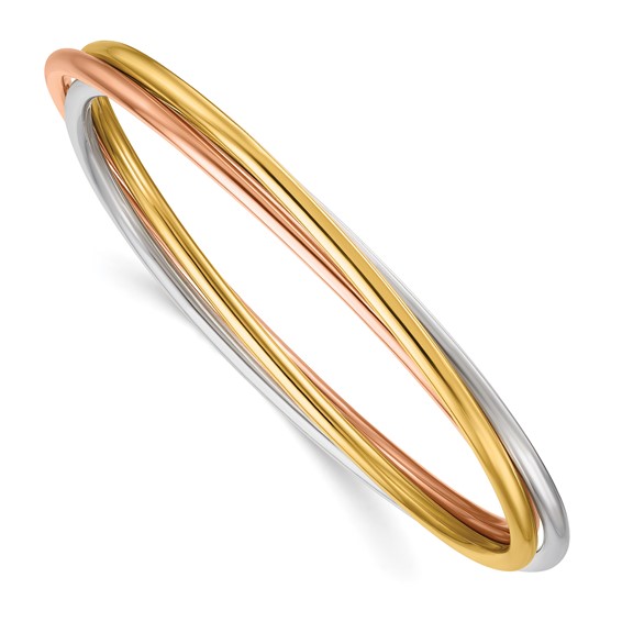 HERCO Gold 2.9mm Slip On Triple Bangles