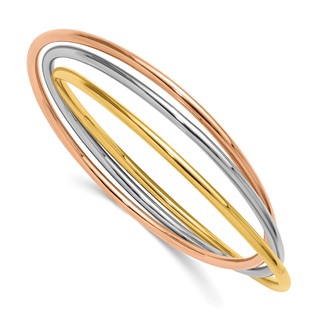 HERCO Gold 2.9mm Slip On Triple Bangles