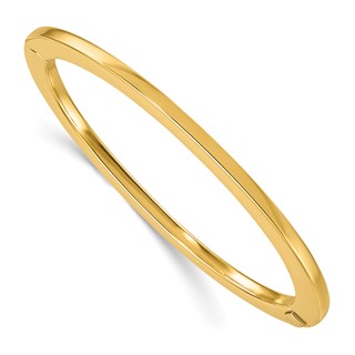 Herco 14K Polished Oval 3.2mm Hinged Bangle