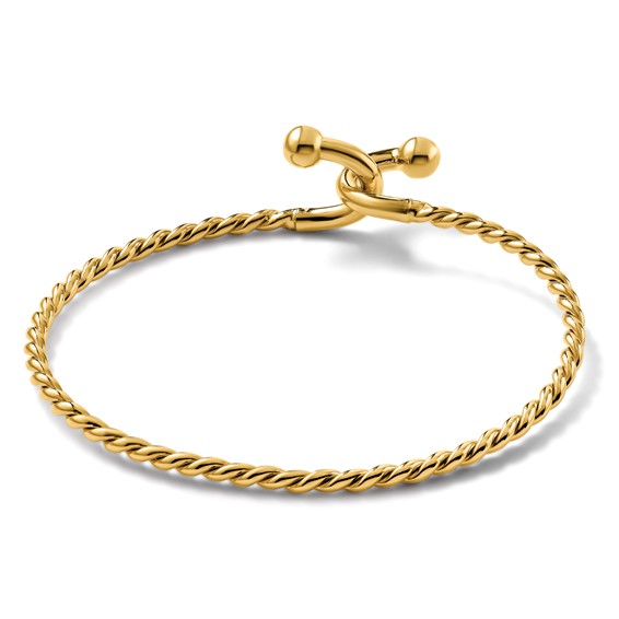 Herco 14K Polished Twisted Hook 2.7mm Bangle