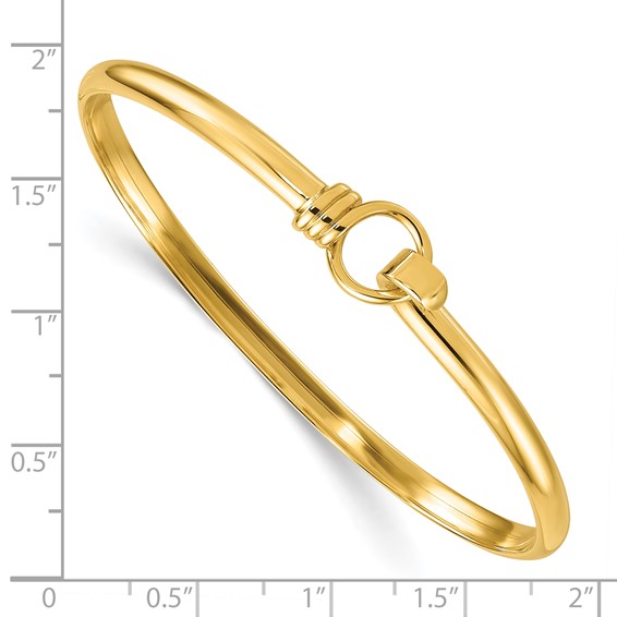 Herco 14K Polished Hook Circle Flexible Bangle