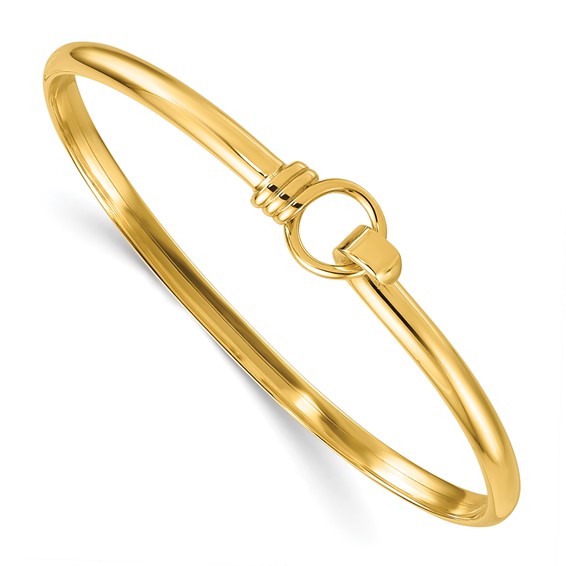 Herco 14K Polished Hook Circle Flexible Bangle