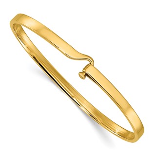 Herco 14K Polished Loop and Hook Bangle