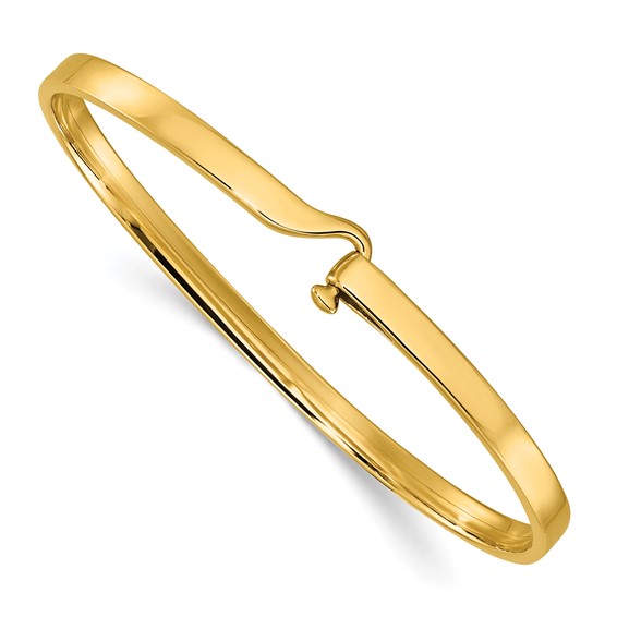Herco 14K Polished Loop and Hook Bangle