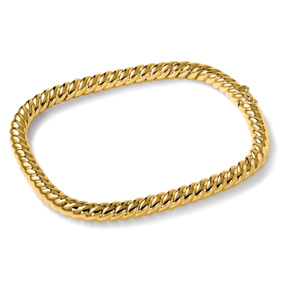 Herco 14K Polished Square Twisted Bangle