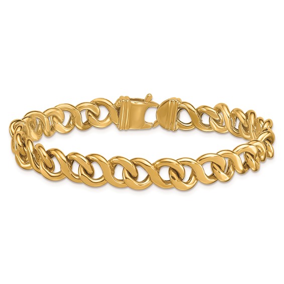 Herco 14K Polished 8.5mm Fancy Open Link 8 inch Bracelet
