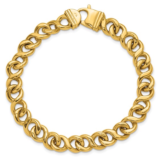 Herco 14K Polished 8.5mm Fancy Open Link 8 inch Bracelet