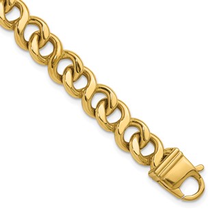 Herco 14K Polished 8.5mm Fancy Open Link 8 inch Bracelet